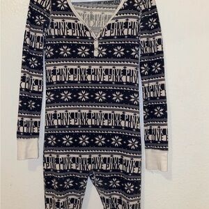 Victoria secret onesie SIZE M 
Color blue/white